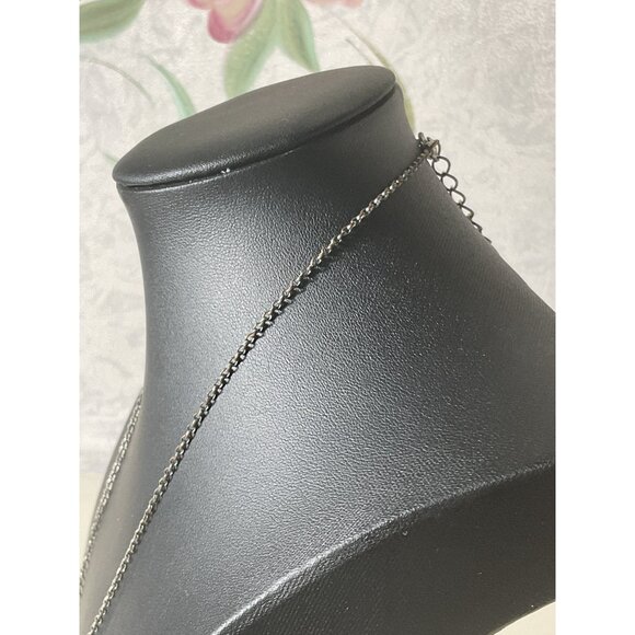 Silver Necklace With Ankh Pendant & Turquoise Beads - Picture 3 of 4